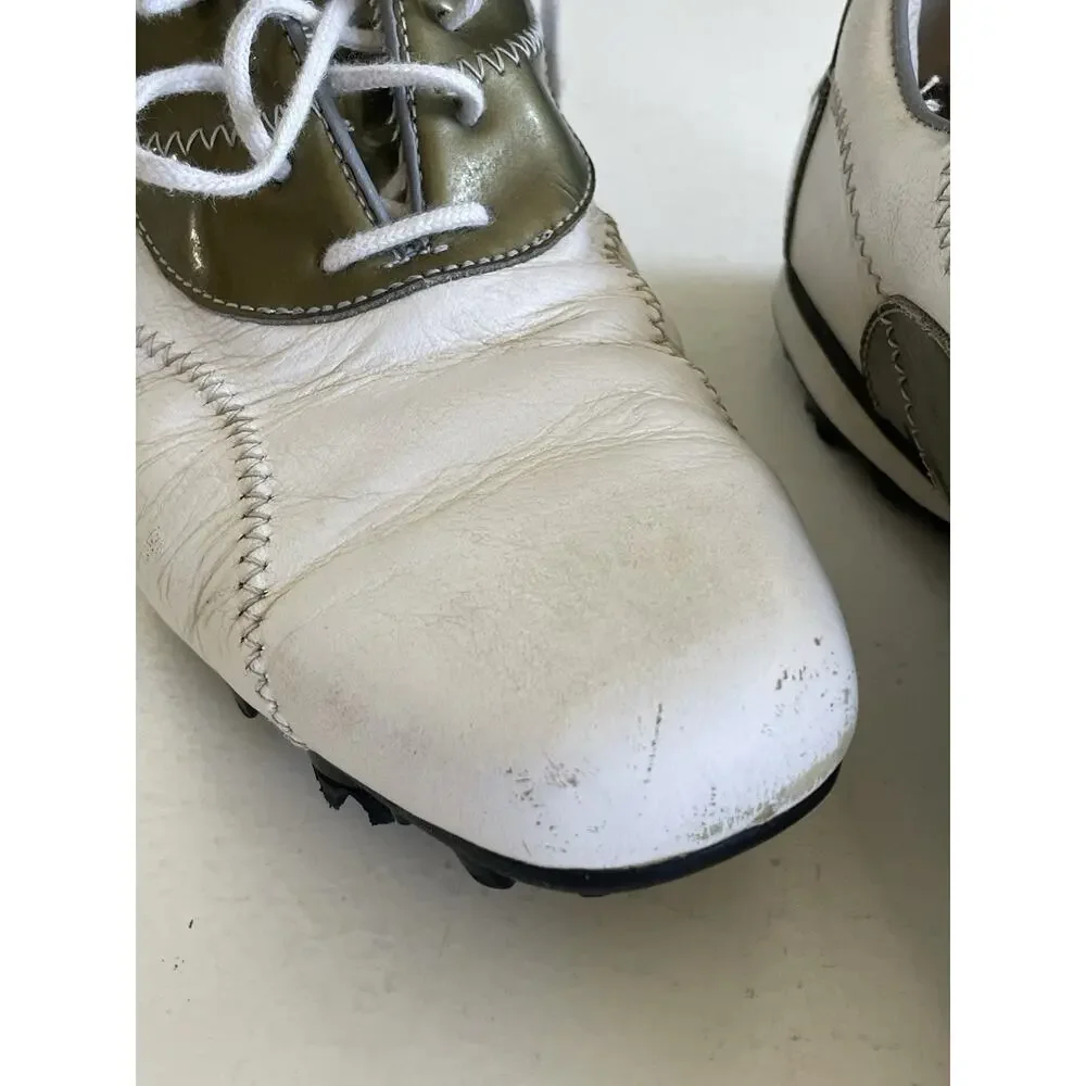 Foot Joy Lopro Collection Women's White Leather Golf Shoes Size 9.5 M 97075